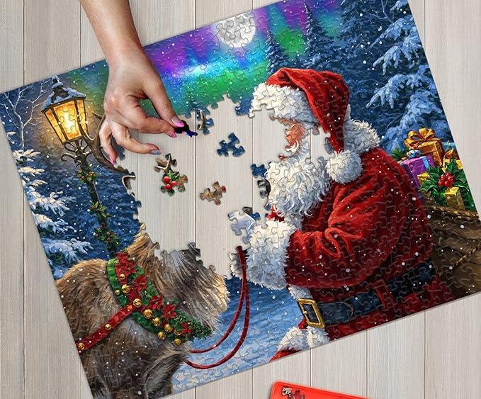 Springbok Santa's Favorite Reindeer 500 Piece Jigsaw Puzzle for Adults and Family - Christmas and Holiday Puzzle - Unique Cut Pieces - Made in USA