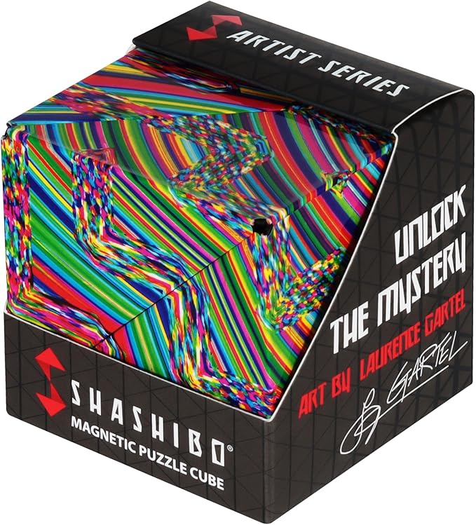 Shashibo Shape Shifting Box - STEM Fidget Toy with Ultra Strong Magnets - Sensory Puzzle Cube Transforms Into 100+ Shapes, Easter Basket Stuffers Gift for Kids, Teens, and Adults (Water Color)