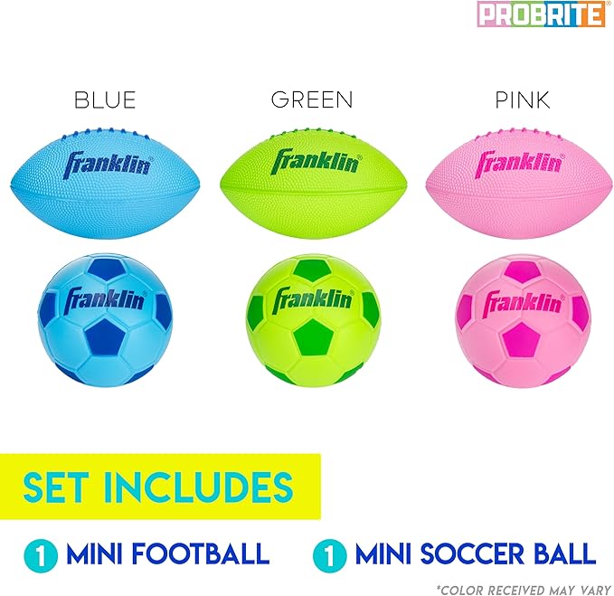 Franklin Sports Kids Foam Sports Balls - Indoor + Outdoor Soft Foam Toy Balls for Kids - Perfect Backyard + Practice