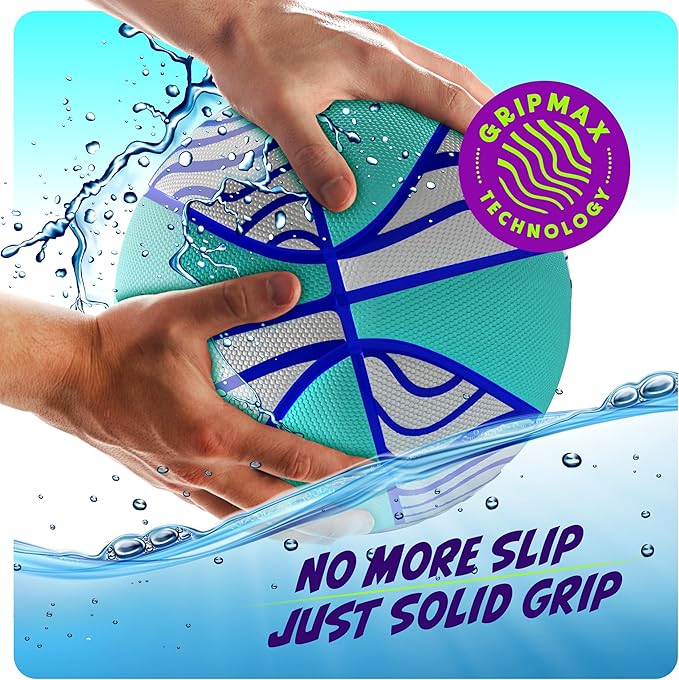 Pool Basketball (Size 3) - Pool Toys for Kids, Teens, & Adults - Water Basketball for Pools Party - Waterproof Swimming Balls - Water Toys for Kids Ages 8-12 - Lake, Beach Accessories - Summer Games