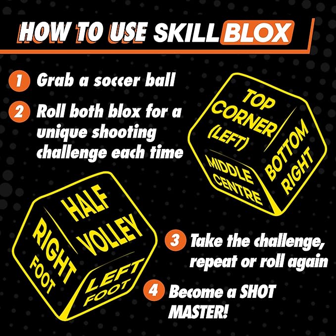 Soccer Gift for Boys – ShotMaster Shooting Training Dice – Fun Soccer Shooting Training Game for Kids, Boys & Girls 8–14