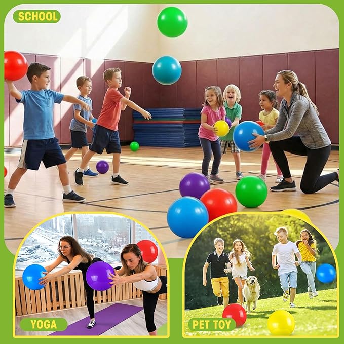 Vinsot 25 Pcs Fun Bouncy Balls 13 Inch Marbleized Bouncing Balls Rubber Inflatable Ball Large Sensory Ball with Pump for Beach Backyard Park Indoor Outdoor Party Favors