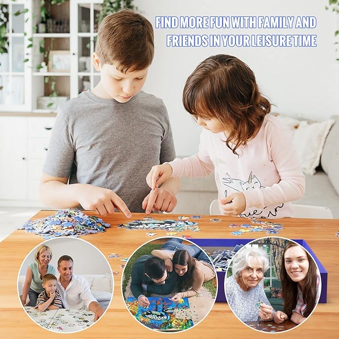 WESEN 1000 Piece Jigsaw Puzzle for Adult & Kid - Festive Holiday Animal Dogs Jigsaw Puzzle Adult for Stress Relief & Fun, Premium Artwork for Relaxation & Decor Challenging Adult Puzzle Game Toy Gift