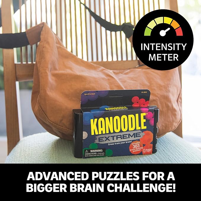 Educational Insights Kanoodle Extreme - 3D Brain Teaser Puzzles, Handheld Travel Games for Kids, Single Player Brain Game, Challenging Logic Puzzle Games and Gifts for Kids, Teens & Adults Ages 8+