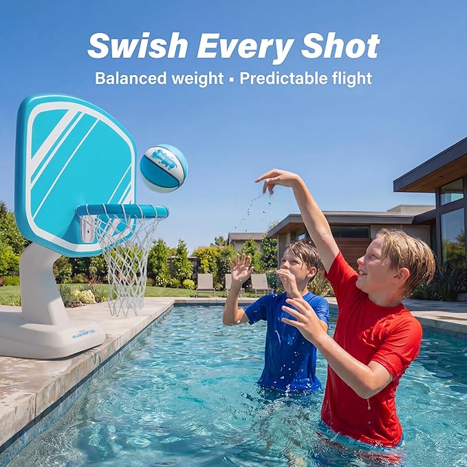 GoSports Water Basketballs 2 Pack - Choose Between Size 3 and Size 6, Great for Swimming Pool Basketball Hoops