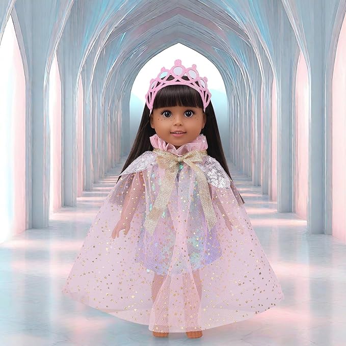 20 PCS Glitter American Girl Clothes, for 14" Baby Doll Clothes and Accessories (14 inch Doll Girl Clothes)