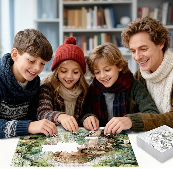 Puzzles 1024 Pieces Jigsaw Puzzles for Adults with Letters on Back Impossible Puzzle Holiday Family Decoration Puzzles Funny Gifts for Valentine Friends Parents（23.86 x 23.86 inches）