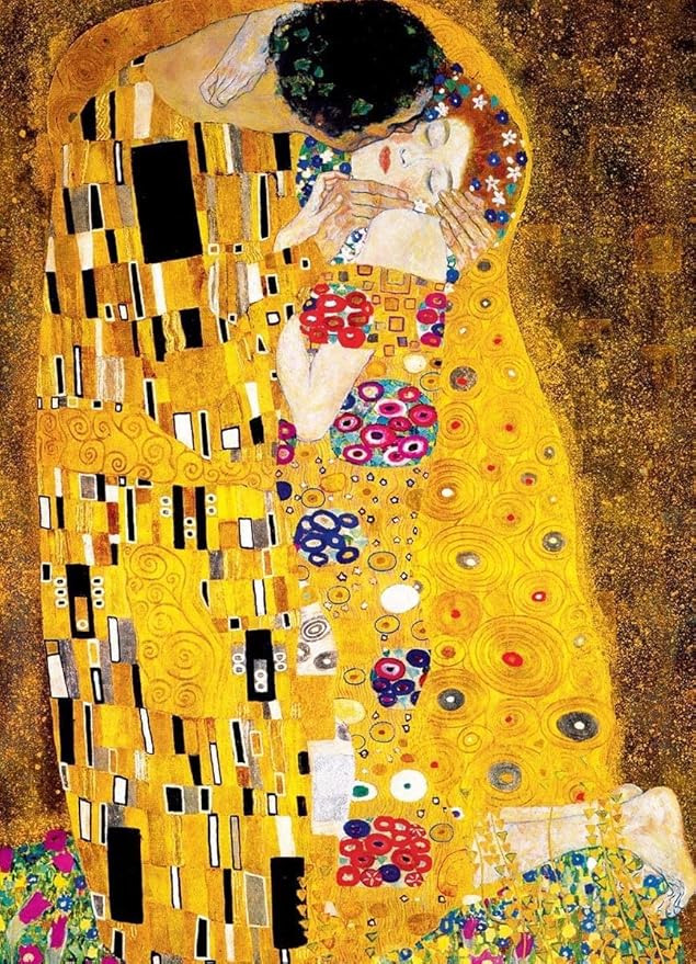 Gustav Klimt The Kiss 1000 Piece Jigsaw Puzzle by Eurographics , Yellow