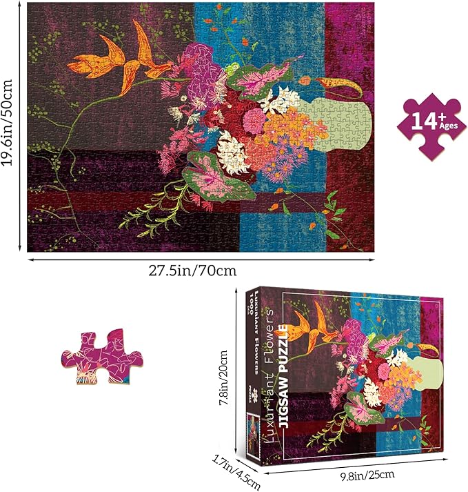 HUADADA Puzzles for Adults 1000 Pieces,Blooming Flowers Puzzles for Adults,1000 Piece Puzzle for Adults ‌Family Interactive Game Gift