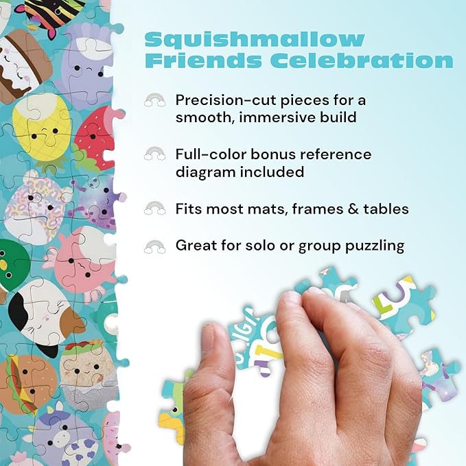 Buffalo Games - Squishmallow Friends 300 Piece Jigsaw for Teens and Adults Colorful Large Pieces Puzzle