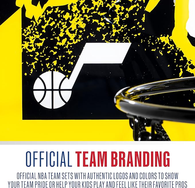Franklin Sports NBA Team Over the Door Basketball Hoops - Kids Indoor Mini Basketball Hoop + Ball Set - NBA Fan Mini Hoops