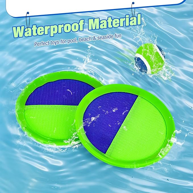 Sticky Toss and Catch Ball Game Set - Kids & Toddlers Outdoor Indoor Activity Toys for Boys Girls 3 4 5 6 7 8-12 Year Old - Great Games for Beach Pool Yard - Birthday Gifts Easter Basket Stuffers