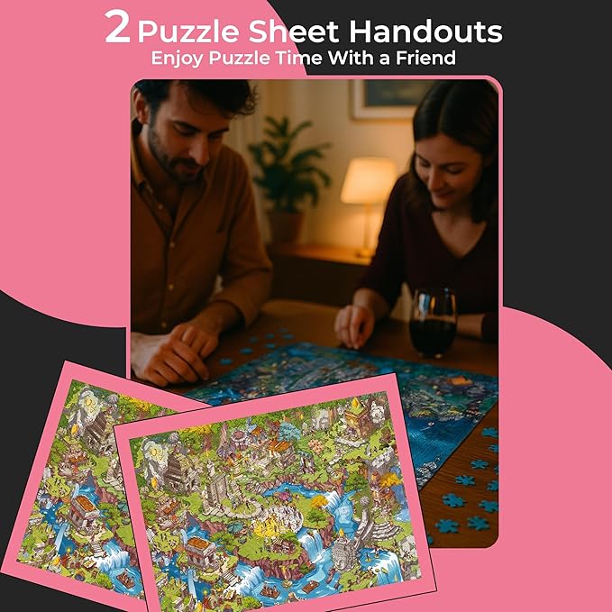 Time Warp Puzzle Series 1 – Day to Night Hidden Scene | 1000 Piece Jigsaw Puzzle for Adults | Discover a Story That Transforms as You Build | Giftable Magic Puzzle Art (Starwatchers)
