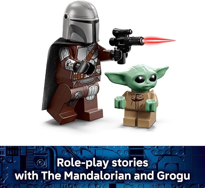 LEGO Star Wars The Mandalorian & Grogu’s Speeder Bike Building Toy for Boys & Girls - Pretend Play Space Vehicle W/2 Star Wars Character Figures for Kids, Ages 6+ - Gift Idea for Birthdays - 75436