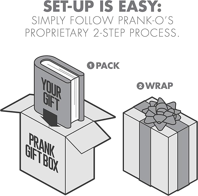 Prank-O Squat & Trot Prank Gift Box – Funny Empty Gag Gift Packaging for White Elephant, Christmas & Office Parties, Hilarious Joke Gift Box to Hide Real Presents for Friends & Fitness Lovers