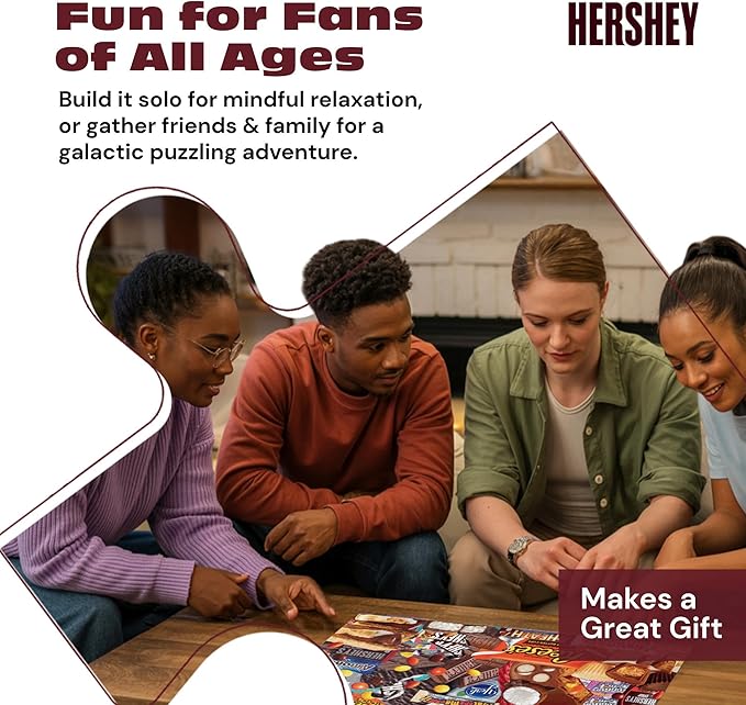 Puzzles for Adults 2000 Pieces – Buffalo Games Deluxe Collage Hershey's Jigsaw Puzzle, Challenging 2000 Piece Puzzle for Adults, Premium Quality with Poster