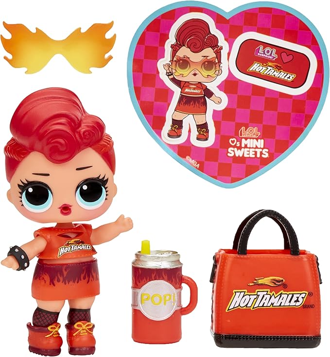 L.O.L. Surprise! Loves Mini Sweets Dolls with 8 Surprises in Paper Ball, Candy Theme, Accessories, Collectible Doll, Holiday Toy, Stocking Stuffers, Gift for Kids Girls Boys Ages 4 5 6 Years Old
