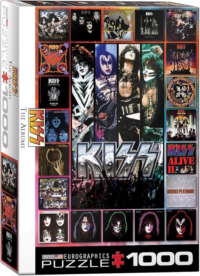 EuroGraphics KISS The Albums 1000-Piece Puzzle , Black