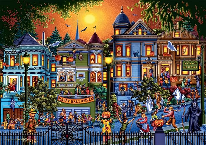 Buffalo Games - Dowdle - Trick or Treat - 300 Piece Jigsaw Puzzle for Adults - Challenging Puzzle Perfect for Game Nights - Finished Size is 21.25 x 15.00