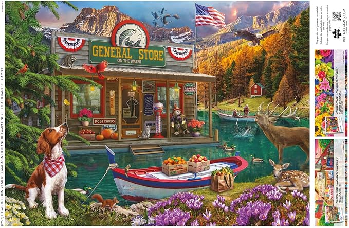 Buffalo Games - Lena - Country Life - Floating Country Store - 1000 Piece Jigsaw Puzzle for Adults - Challenging Puzzle Perfect for Game Nights - Finished Size is 26.75 x 19.75