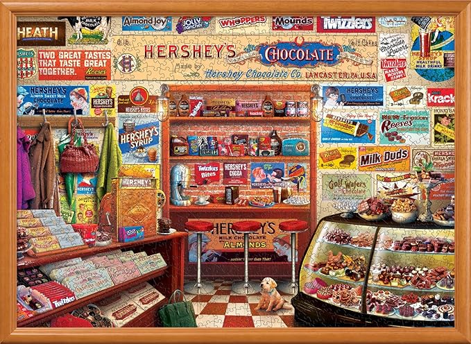 MasterPieces 1000 Piece Jigsaw Puzzle for Adults, Family, Or Youth - Hershey's Candy Shop - 19.25"x26.75"