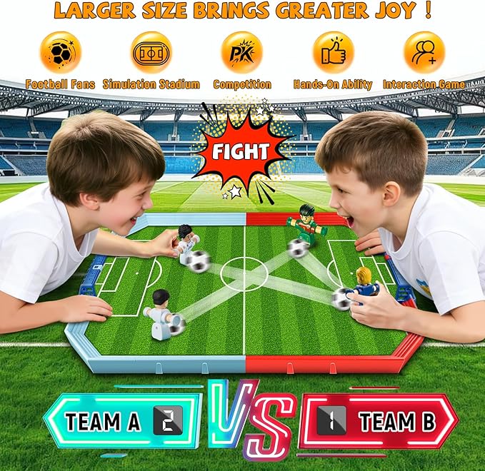Soccer Board Game for Kids, Mini Foosball Table Toys with Figures- Interactive for 6 7 8-12 Year Old Boys Kids, Perfect Football Gifts for Indoor Home Party Playroom Family Travel