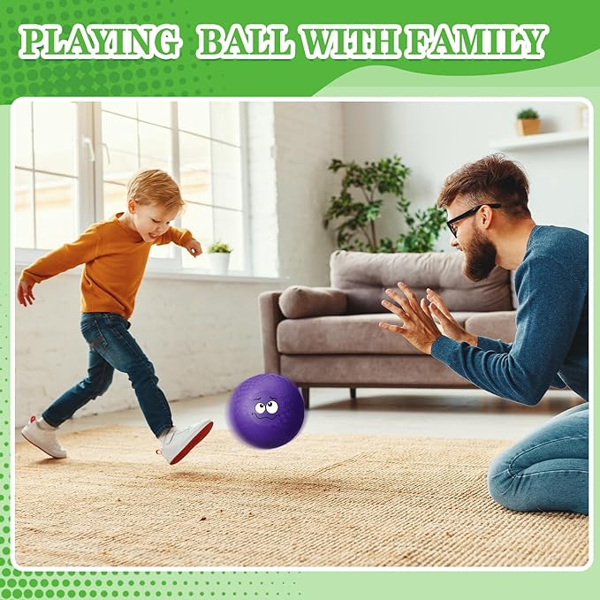 Jerify 30 Pcs Dodgeballs Playground Balls Bulk Colorful Emotion Handball Kickball Bouncy Balls for Indoor Outdoor Games Gym Camps Picnic Beach School