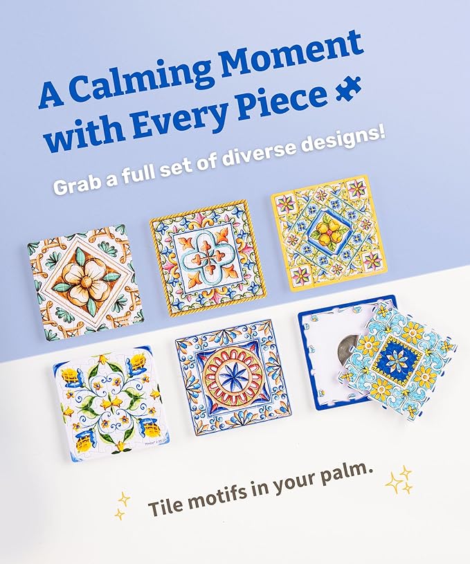 PieceRelax Magnet Puzzle for Adults 96 Pieces - Unique Gift & Home Décor with Plastic Jigsaw Puzzle [D1602]