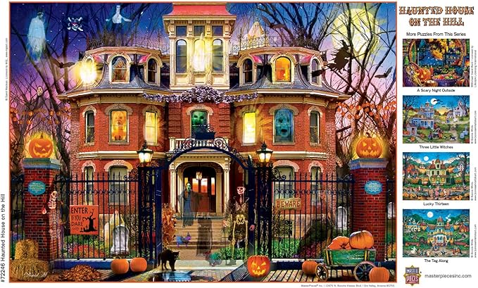 MasterPieces 1000 Piece Halloween Jigsaw Puzzle - Haunted House on The Hill - 19.25"x26.75"