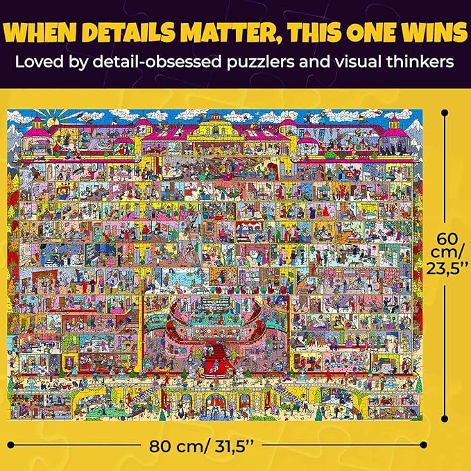 QUOKKA 1000 Piece Jigsaw Puzzle for Adults Hotel Wildeluxe – Puzzles for Adults 1000 Pieces Premium Box Packaging - Extra Fun Hidden Secrets & Audio Story – Perfect Relaxation & Creativity & Gift