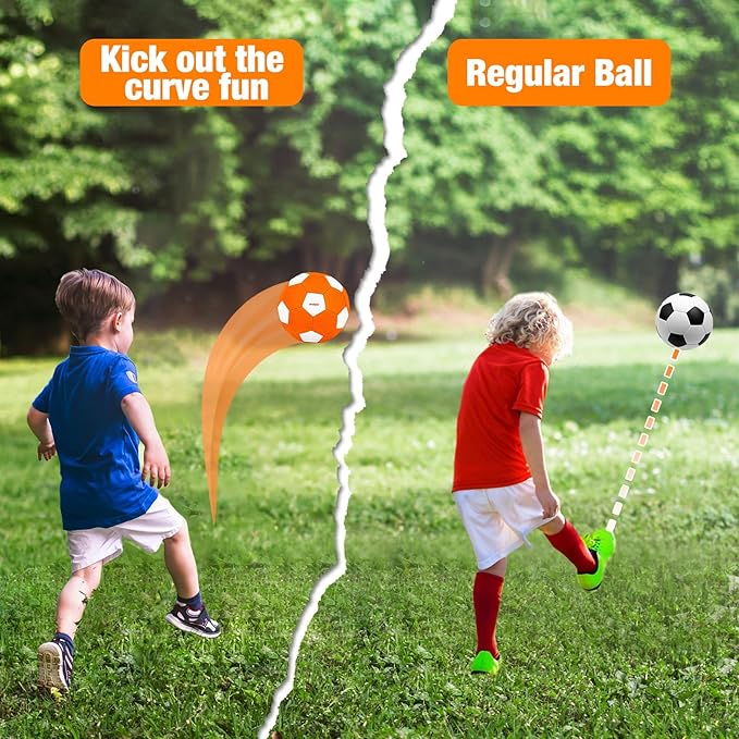 Size 4 Soccer Ball Curve and Swerve Soccer Training Soccer for Kids Ages 3-12 Toddler Indoor Outdoor Games Birthday Easter Gifts for Boys Girls Beginners Easter Basket Stuffers for Kids