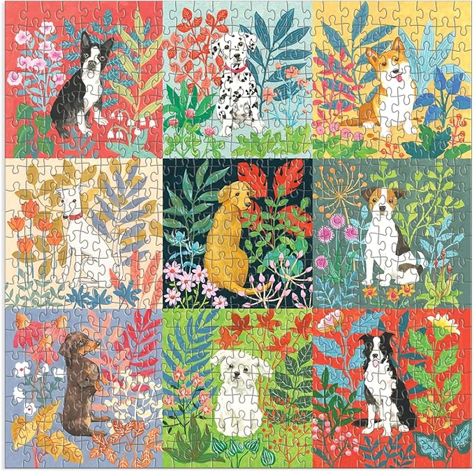 Good Puzzle Co, Dogs and Flowers 500 Piece Puzzle