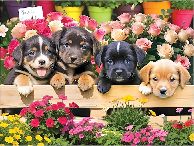 RoseArt - Kodak - Market Puppies 350 Piece Jigsaw Puzzle for Adults
