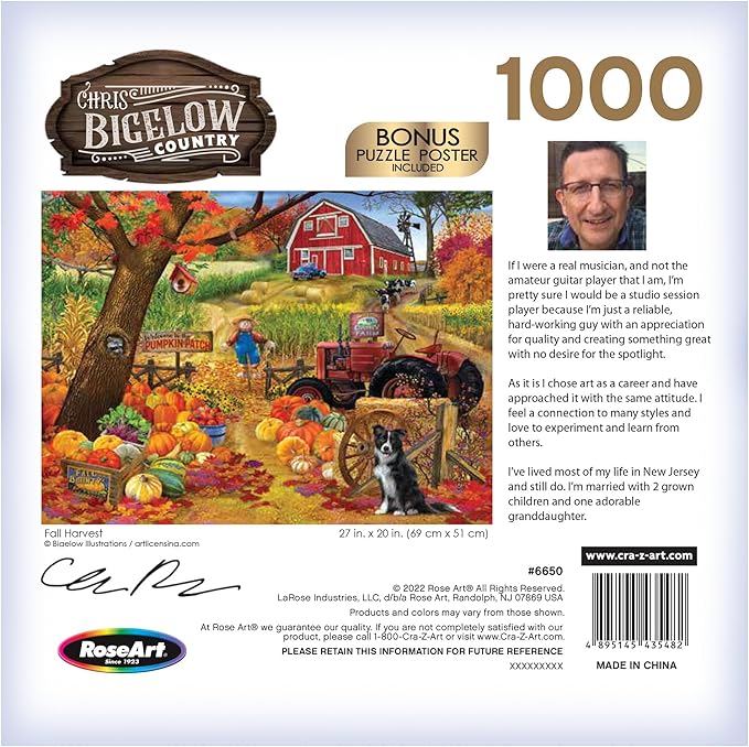 RoseArt - Chris Bigelow - Fall Harvest - 1000 Piece Jigsaw Puzzle for Adults
