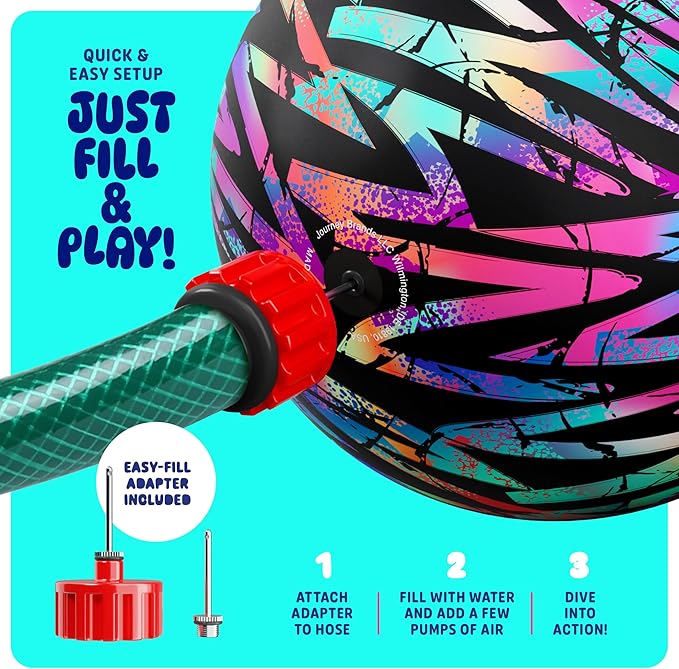 Plunge Ball - Pool Toys - Swimming Pool Games for Kids, Adults and Family - Water Balls - Water Toys for Kids Ages 8-12 - Teens, Boys Fun Stuff - Swim Balls Sports Accessories (9 Inch)