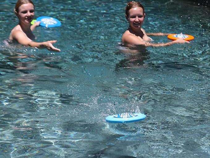 Skipping Disc Toy – Water Skipping Disc for Pool, Beach & Summer Fun – Floating Foam Throw Toy for Kids & Adults, Outdoor Water Play, Swim Training, Backyard Games (Blue)