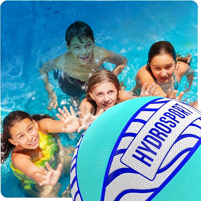 Pool Basketball (Size 3) - Pool Toys for Kids, Teens, & Adults - Water Basketball for Pools Party - Waterproof Swimming Balls - Water Toys for Kids Ages 8-12 - Lake, Beach Accessories - Summer Games