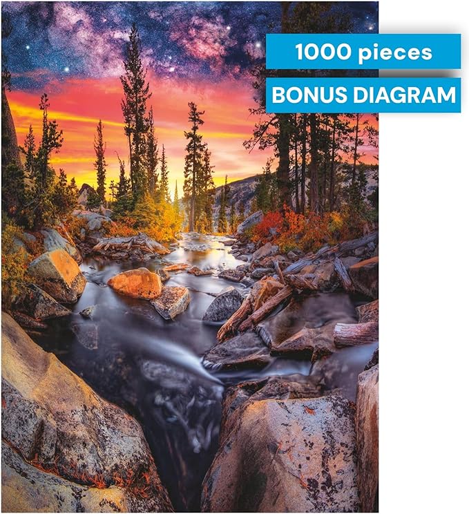 Buffalo Games - Forest Magic Hour - Earthpix - Scenic Landscape - 1000 Piece Jigsaw Puzzle for Adults - Challenging Nature Art Perfect for Game Nights - Finished Size is 26.75 x 19.75