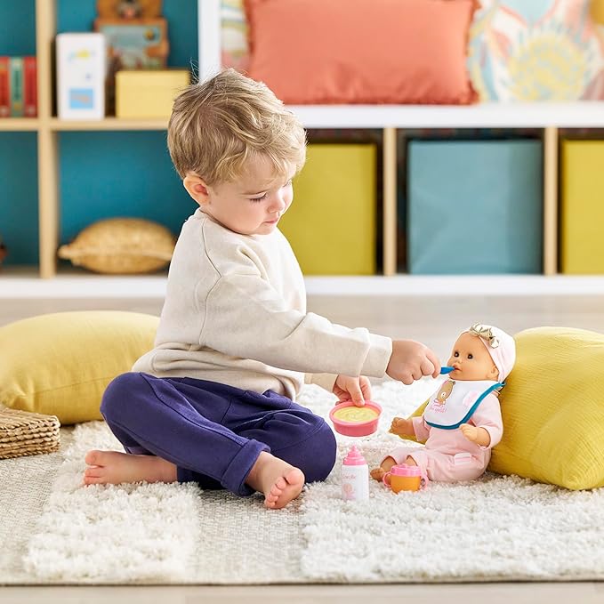 Corolle Baby Doll Accessory Set with Bottle, Blanket, and Feeding Items for Interactive Play and Imaginative Learning