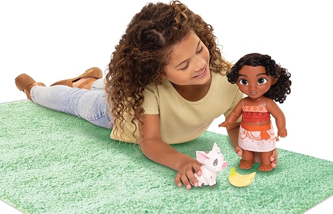 Disney Moana 2 Little Sis Simea Doll & Pua Figure - Doll Playset for Girls Officially Licensed by Disney, Makes Great Birthday Gift, Gift for Girls and Boys