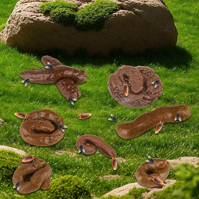 7 Pieces Fake Poo Realistic Fake Turd Prank Lifelike Poo, Fake Dog Poop Joke Toys for Halloween April Fools' Day Prank Party Supplies
