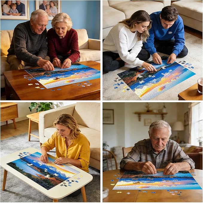500 Pieces Puzzles for Adult, Jigsaw Puzzle 500 Piece for Seniors Puzzle Mountain Lake, Challenging Puzzle Gift for Mom Dad Friend Family Activity Games Nights Home Decor Wall Art 20.5x15IN