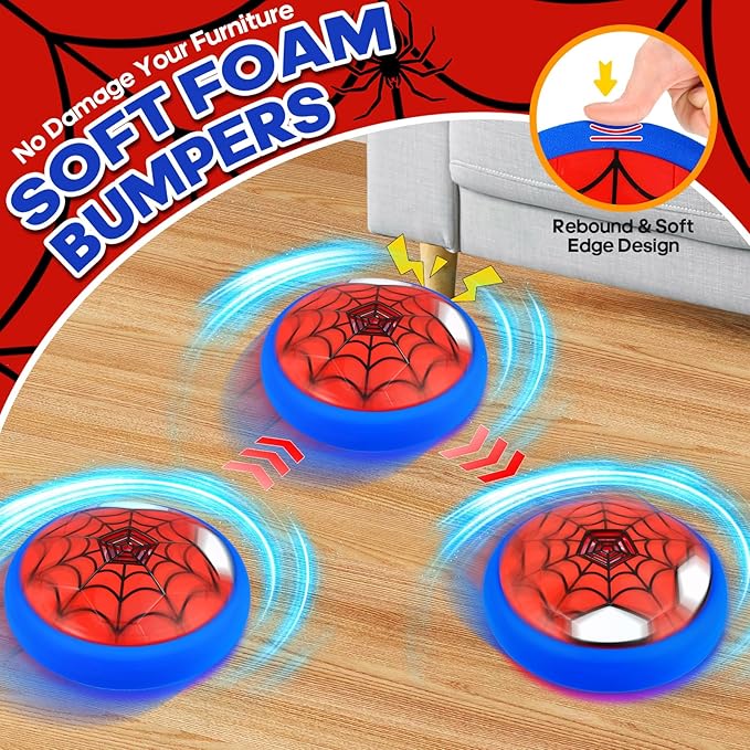 Indoor Hover Soccer Ball,Light-Up Toys for Boys Ages 5-7,6-8,8-12, Fun LED Football Game Toy with USB Rechargeable Battery,Christmas Birthday Gifts for Kid 4,5,6,7,8,9,10,11,12,13 Year Old