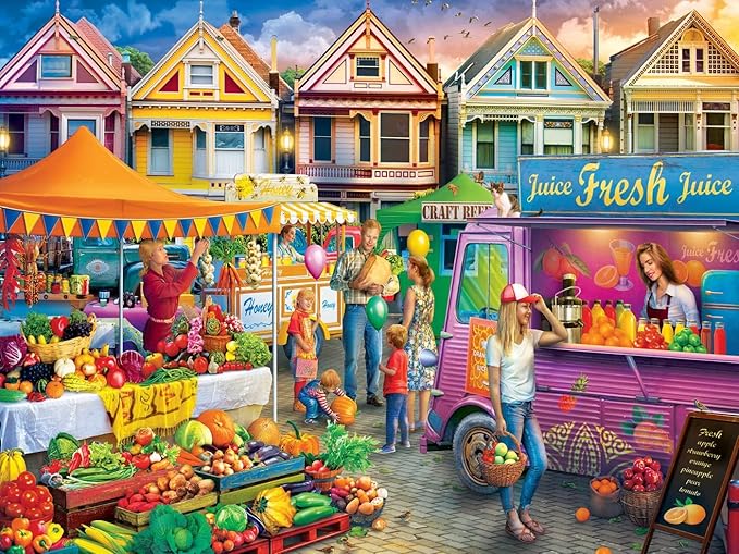 MasterPieces 750 Piece Jigsaw Puzzle for Adults, Family, Or Youth - Weekend Market - 18"x24"