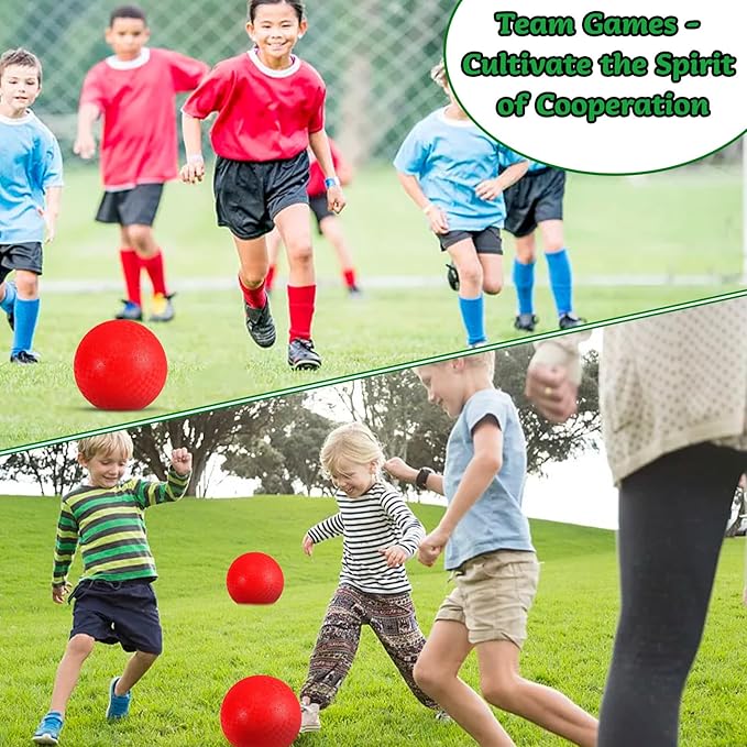 24 Pcs Playground Balls,6 Inch Inflatable Dodge Balls,Sport Bouncy Balls with a Hand Pump,Dodgeball Balls for Indoors Outdoors Ball Games,Gym,School,Camps,Picnic