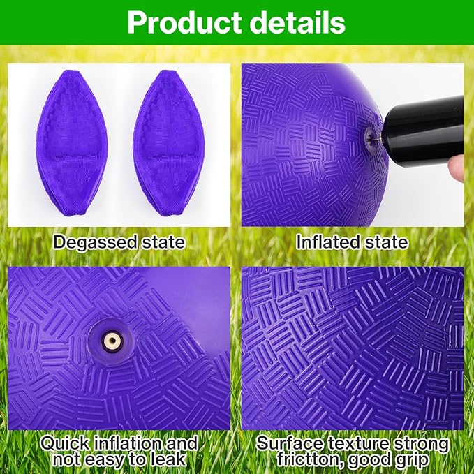 24 Pcs Dodgeballs 5 Inch Playground Ball Blue Kickball Inflatable Rubber Handball Bouncy Dodge Ball with 1 Hand Pump for Outdoors Ball Games Gym Camps Picnic (Blue)