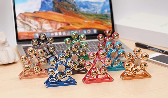 Desk Toys for Fidget Ferris-Wheel Spinner: 4mins Metal Cool-Gadgets Kinetic-EDC-Toy, Cool-Stuff for Kid Children Teen Adult, ADHD Tools Stress Relief Gift for Office Home School Men Woman Christmas