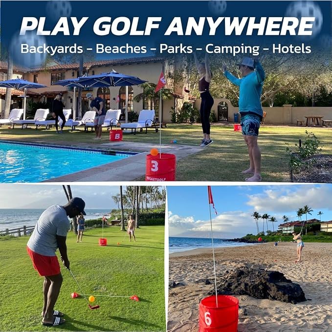 bucketgolf Game Official Size and Weight Extra Balls (6 Pack) - Replacement Balls Works for All Lawn Golf Game Sets.