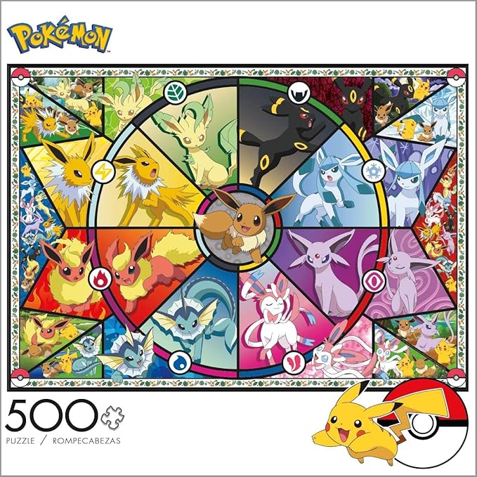 Buffalo Games - Pokémon - Eevee Evolutions Series 1 - 500 Piece Jigsaw Puzzle for Adults - Challenging Puzzle Perfect for Game Nights - Finished Size 21.25 x 15.00
