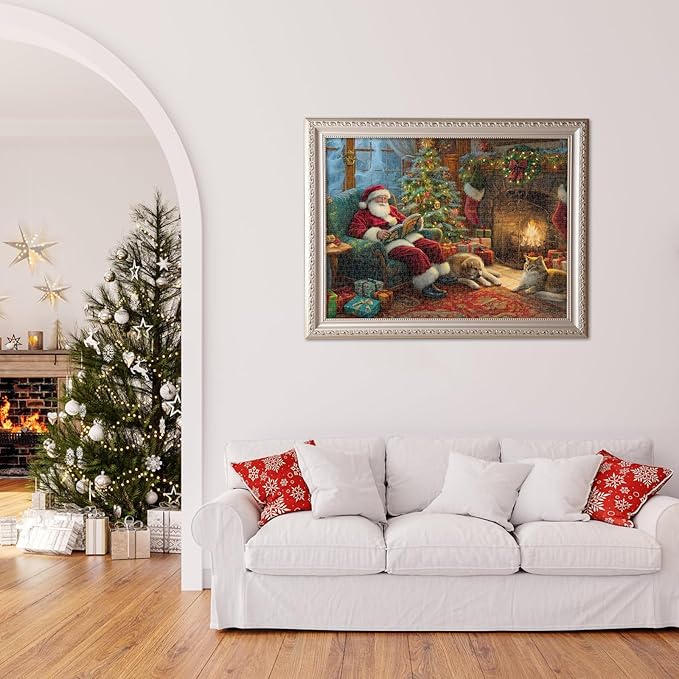 Nattork Jigsaw Puzzle 1000 Pieces for Adults, Christmas House,Challenging Adult Puzzles for Christmas Decor & Gift